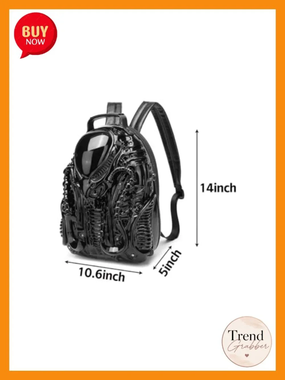 Goth Alien Backpack PVC Y2K Xenomorph Purse